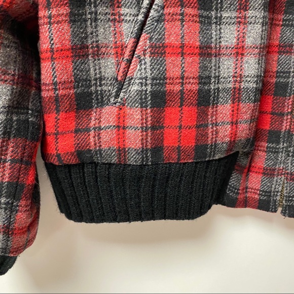 Relativity plaid plaid bomber jacket L - Picture 3 of 5